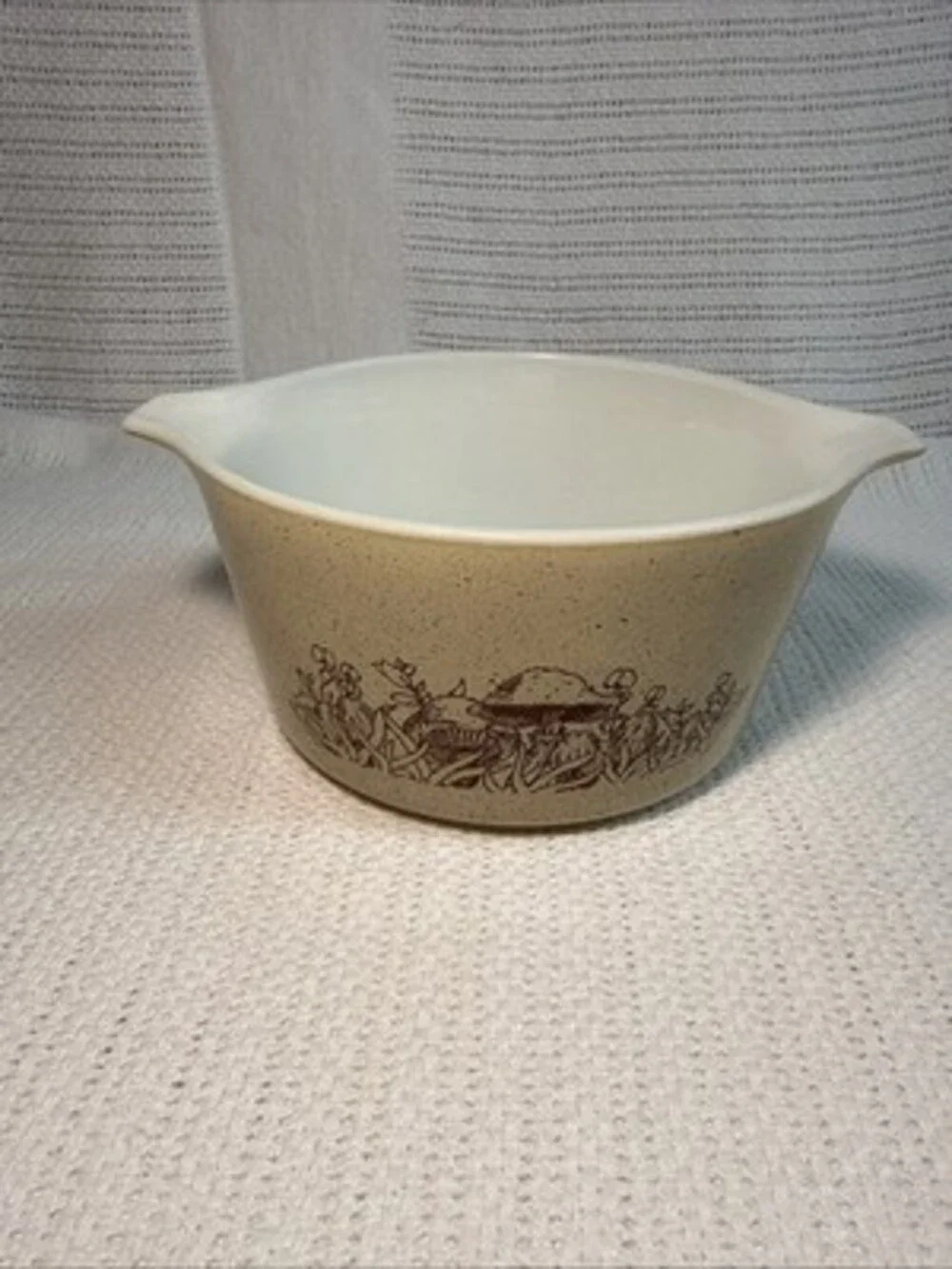 Vintage Pyrex Forest Fancies Mushroom 471B 473B  1- Clear Glass Lid